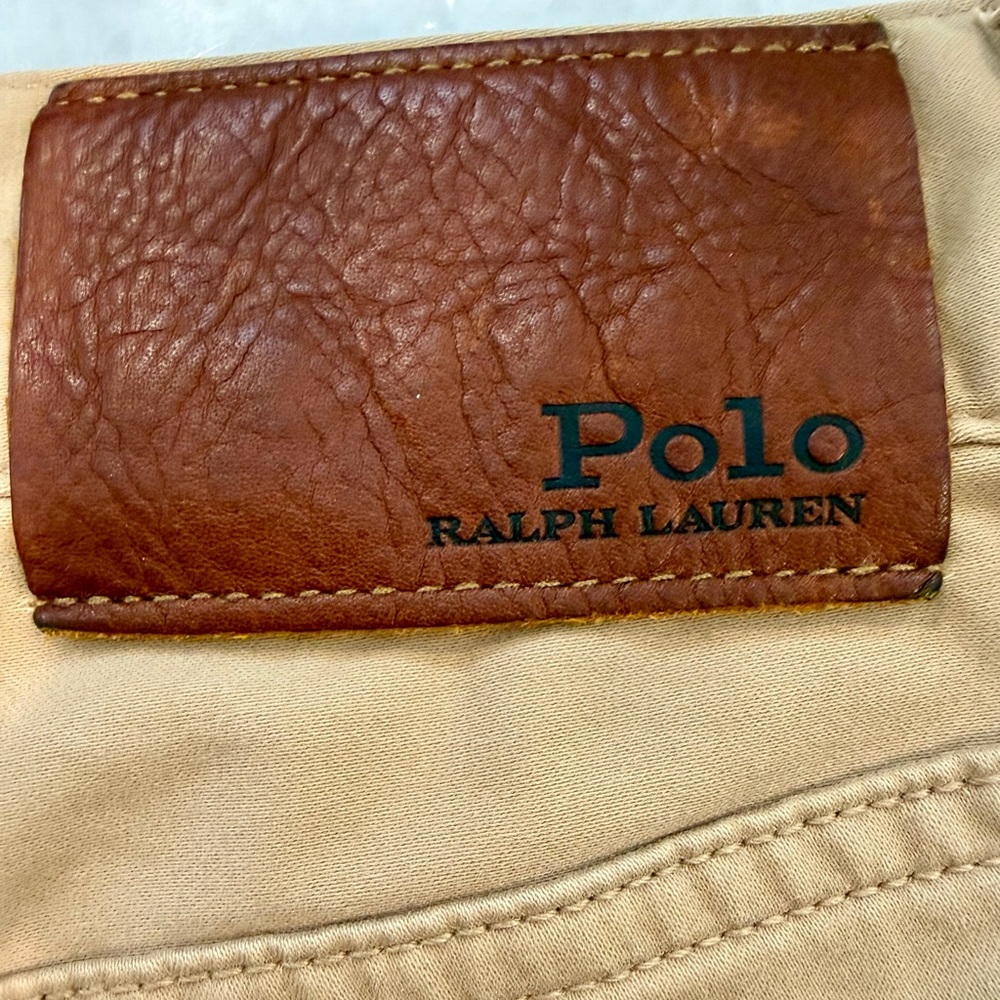 Polo by Ralph Lauren Tan Chinos 32X29 Brushed Cotton Soft Classic